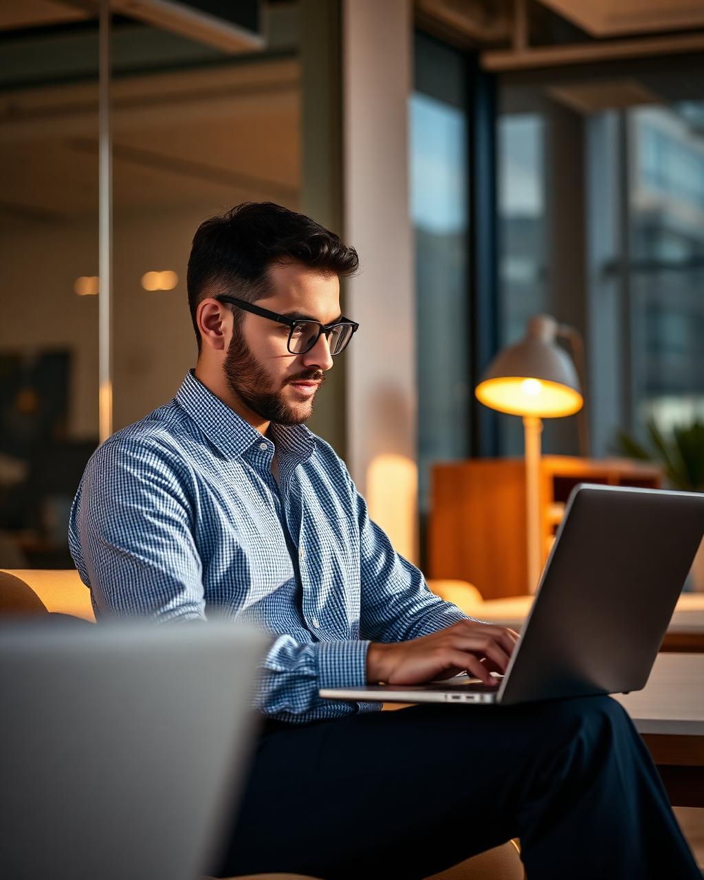 Finance executive in a modern office